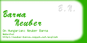 barna neuber business card